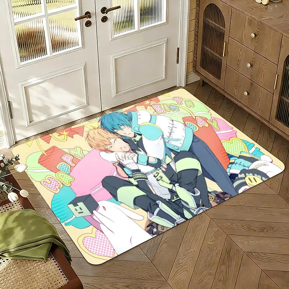 Anime Hot D-DRAMAtical MurderS Floor Mat Floor Mat Soft Flannel Non-Slip Door  Rug for Living Room