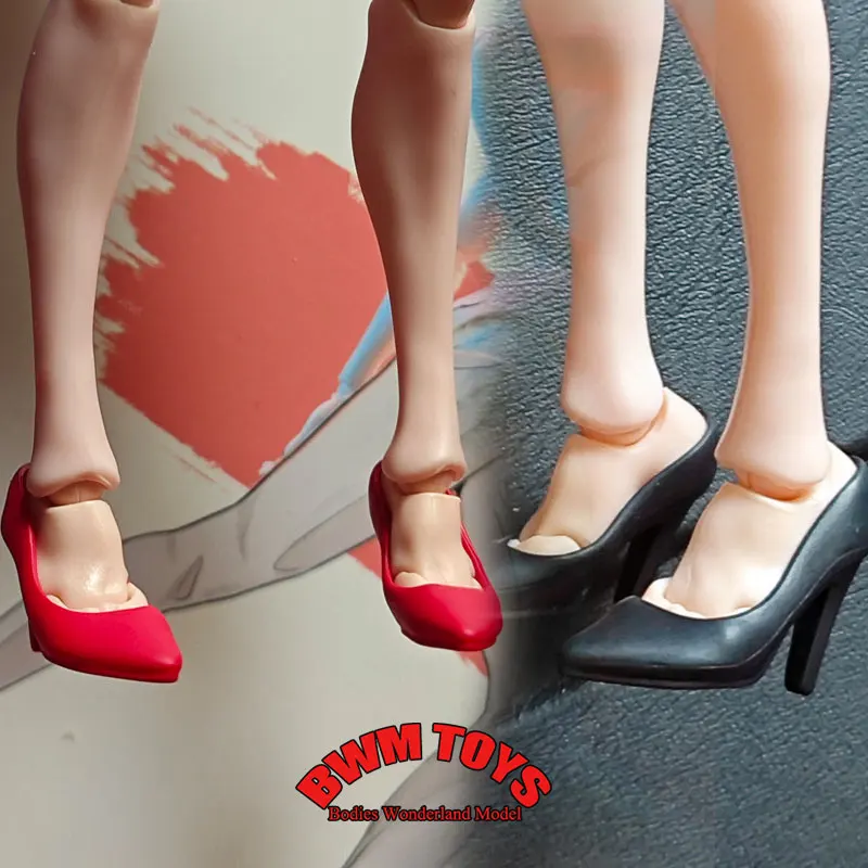 1/12 Scale Female Soldier Pointed High Heels Model Shoes Accessories For 6inch romankey Action Figure Doll