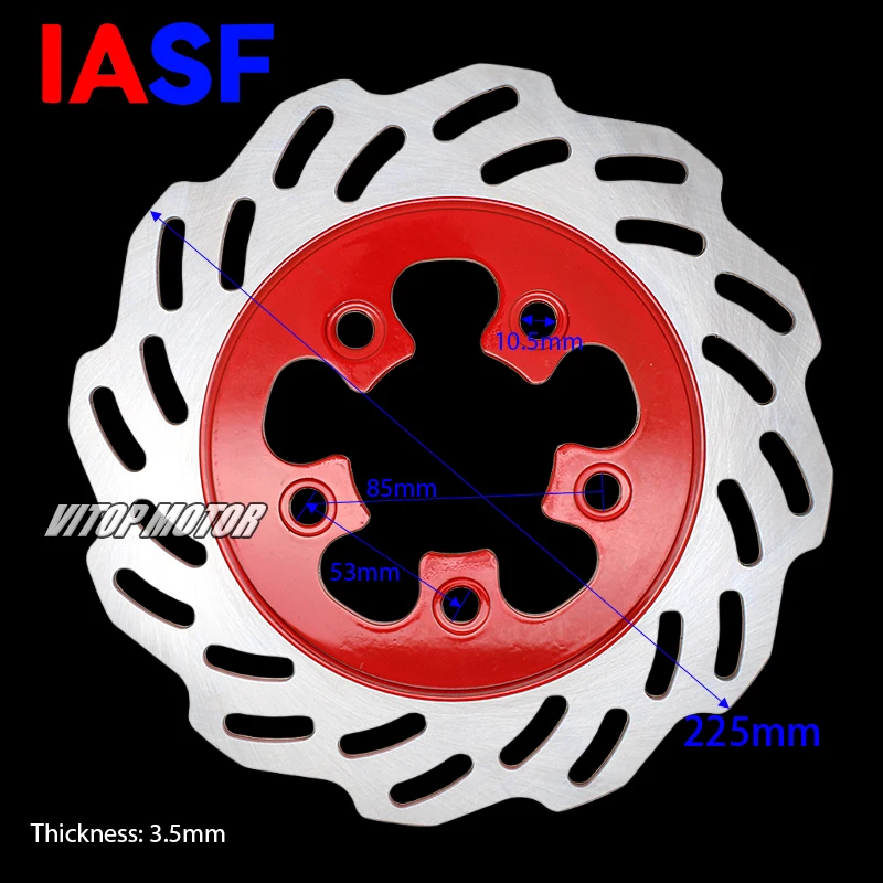 Fits for SYM Symphony 50-125 SR 2010-2017 JET4 50-150 JET4 R 50 45121-ATE-0000 Motorcycle 225mm Brake Disc Rotor Brake Disks view 2