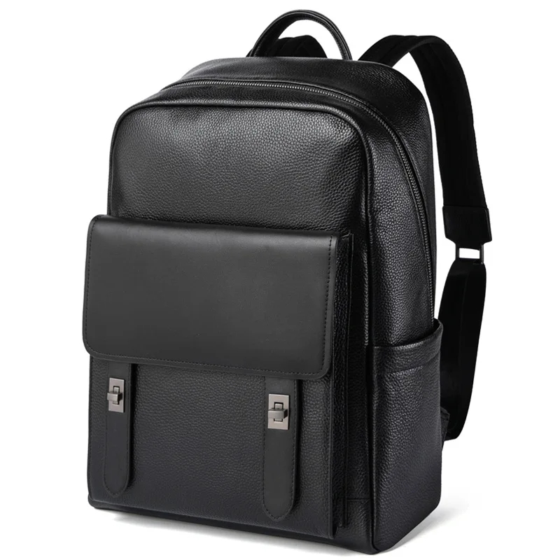 

Men's Leather Backpack Business Large Capacity First Layer Cowhide Backpack Multifunctional Computer Bag Commuter Travel