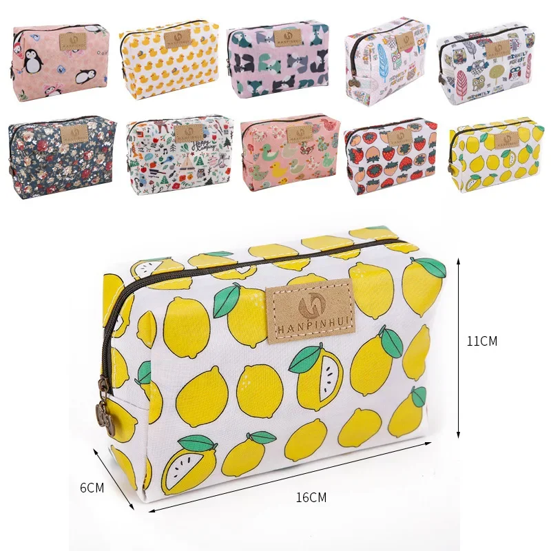 Waterproof Graffiti Printed Cosmetic Bag Women Makeup Storage Cluth Bags Female Zipper Hand Purse Portable Travel Make Up Pouch