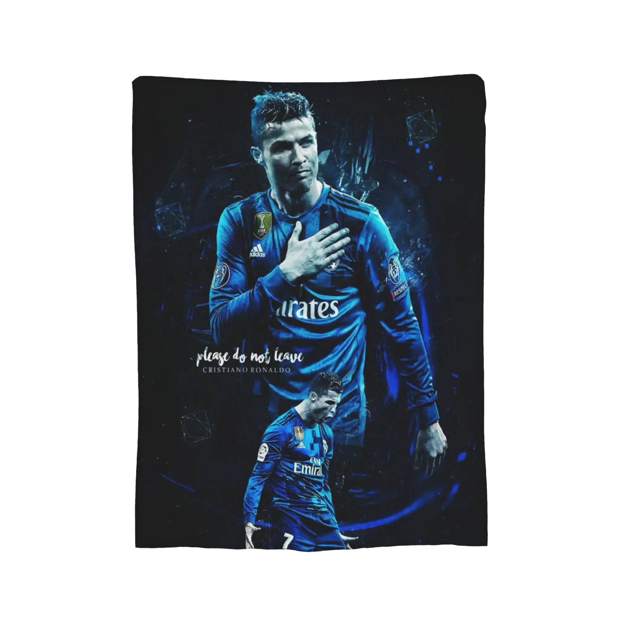 Football Soccer Wool Blankets C Ronaldos Novelty Throw Blankets for Home 150*125cm Bedspreads