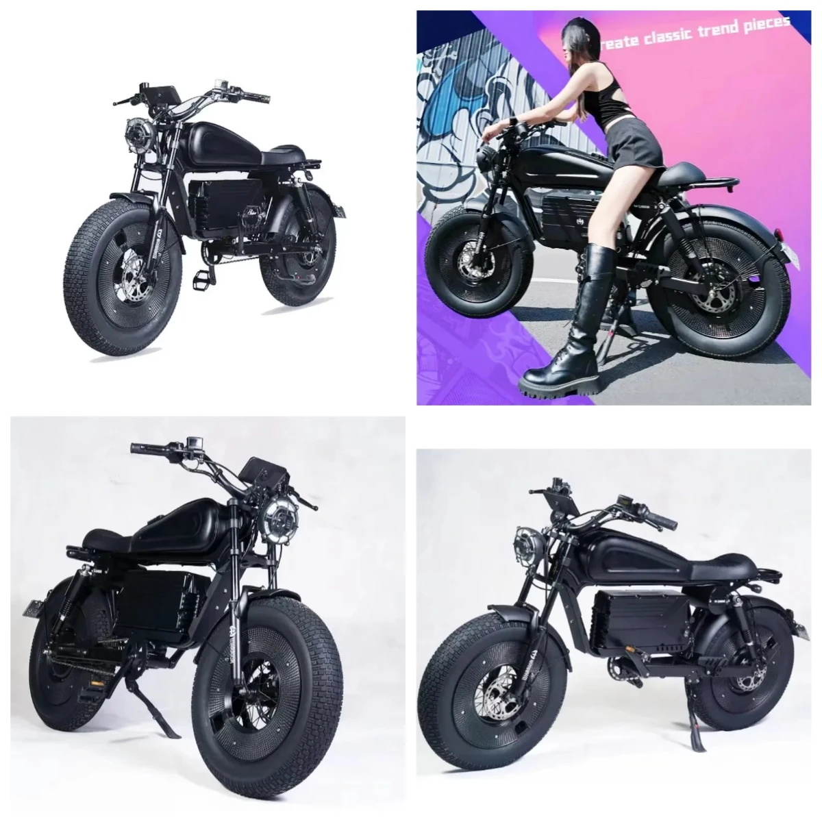 

2025 Новейший вездеходный гибридный электрический велосипед HiMoto унисекс, 48 В, 30 Ач/60 Ач, вилка из алюминиевого сплава с толстыми шинами