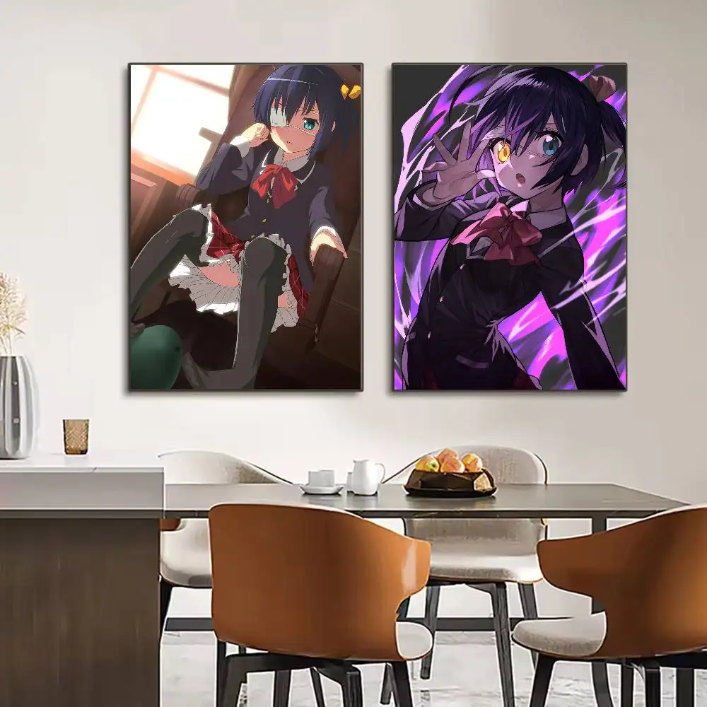 ملصق Love Chunibyo الأوهام الأخرى تاكاناشي ريكا HD جدار فني لزج مقاوم للماء لغرفة المعيشة المنزلية وغرفة النوم بار جمالي