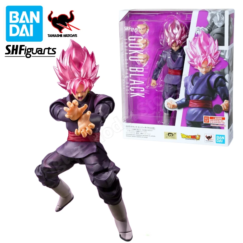 In Stock Original Bandai S.H.Figuarts SHF Dragon Ball Super Saiyan Rose Goku Black Anime Action Figure Toy Gift Model Collector