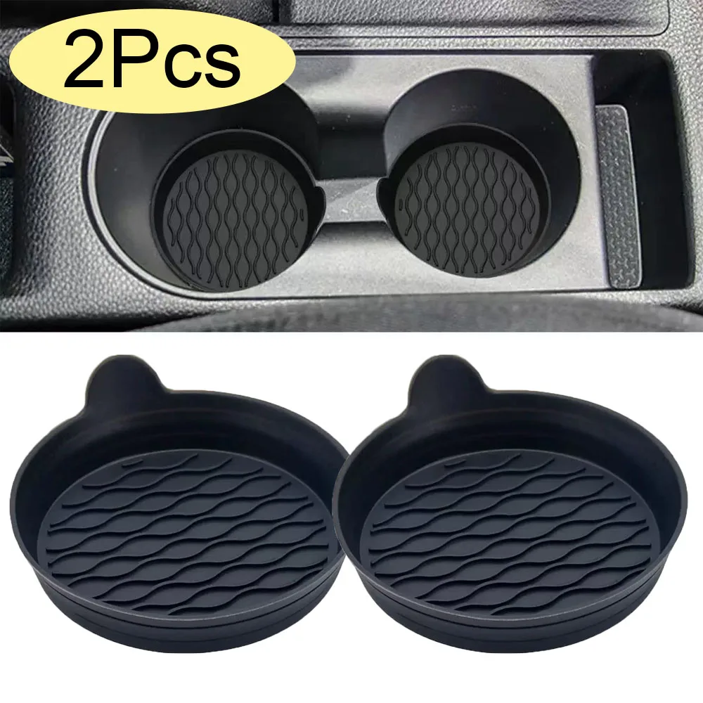 2 pçs silicone tapete de copo do carro suporte de copo de água do carro tapete circular anti deslizamento criativo tapete de copo do carro