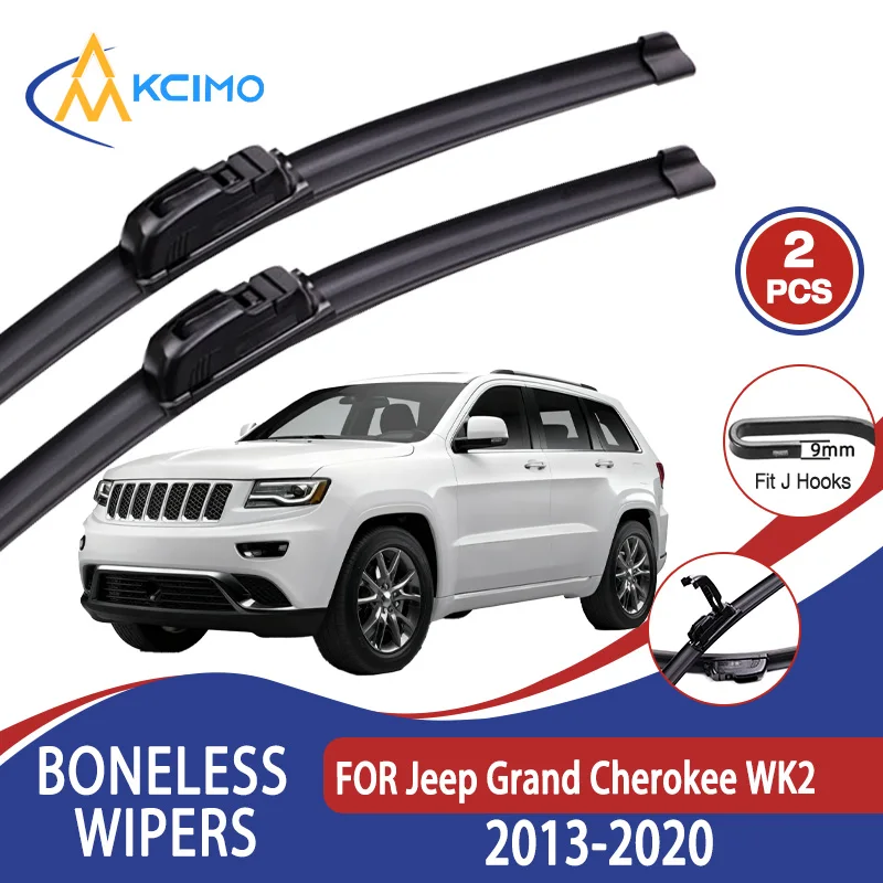 

For Jeep Grand Cherokee WK2 2013-2020 Car Wiper U-type Soft Rubber Boneless Wiper HD Quiet Durable Automotive Wiper 22"+21"