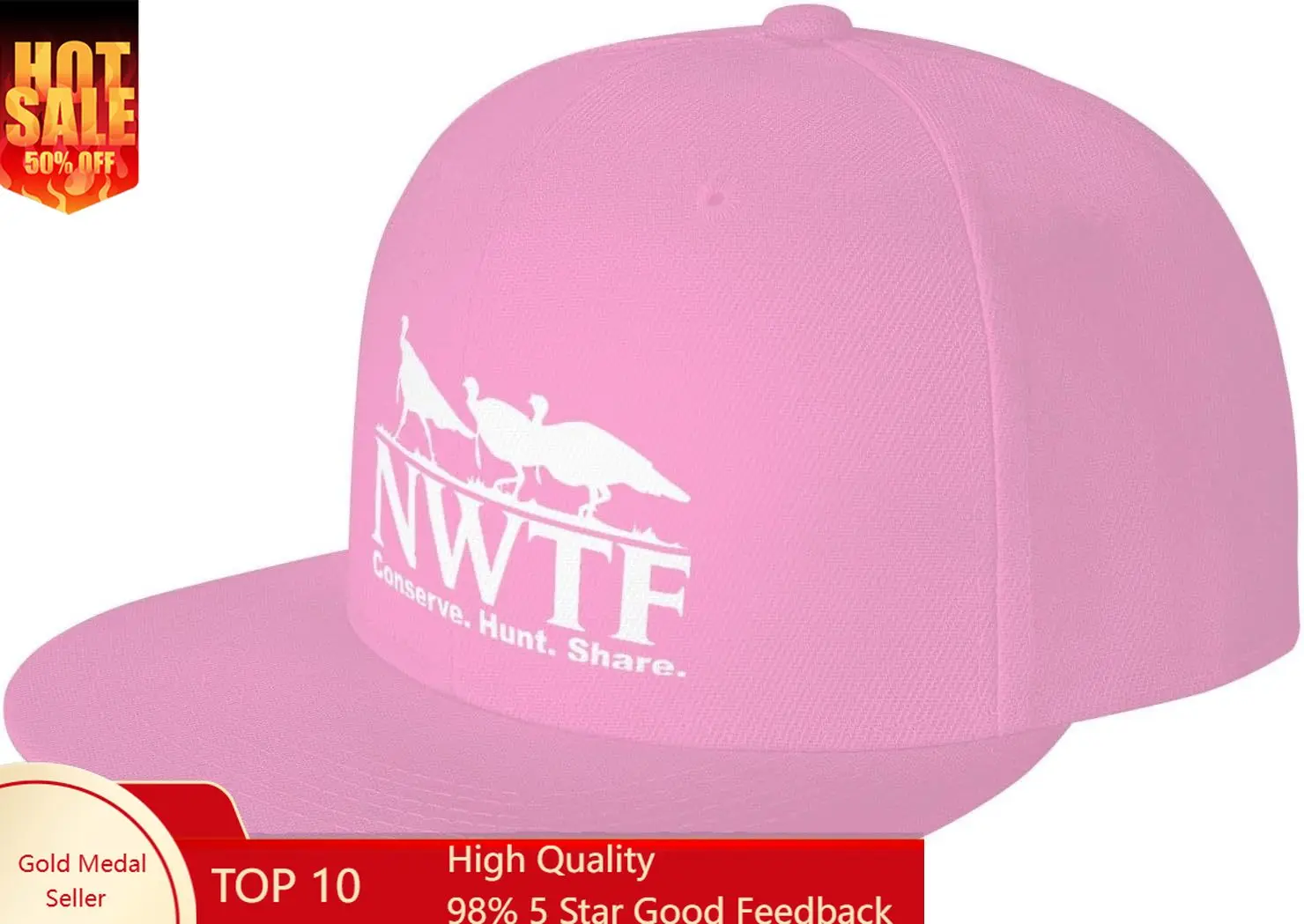 National Wild Turkey Federation Nwtf Flags Adjustable Outdoor Leisure Hat, Sandwich Hat Sunshade Hat