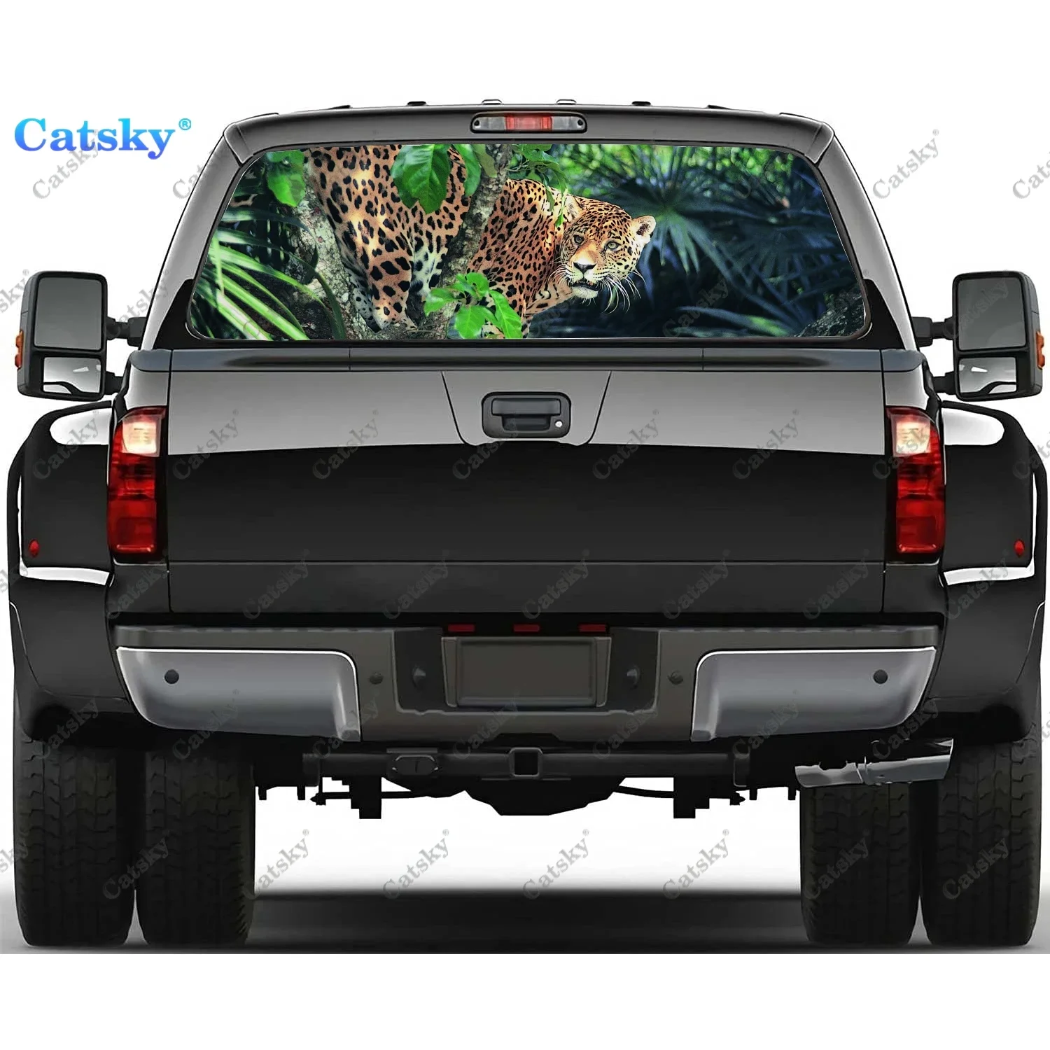 

Leopard Animal Rear Window Automotive Decals and Graphics Rear Window Decals for Trucks, Car Window Decal Sticker
