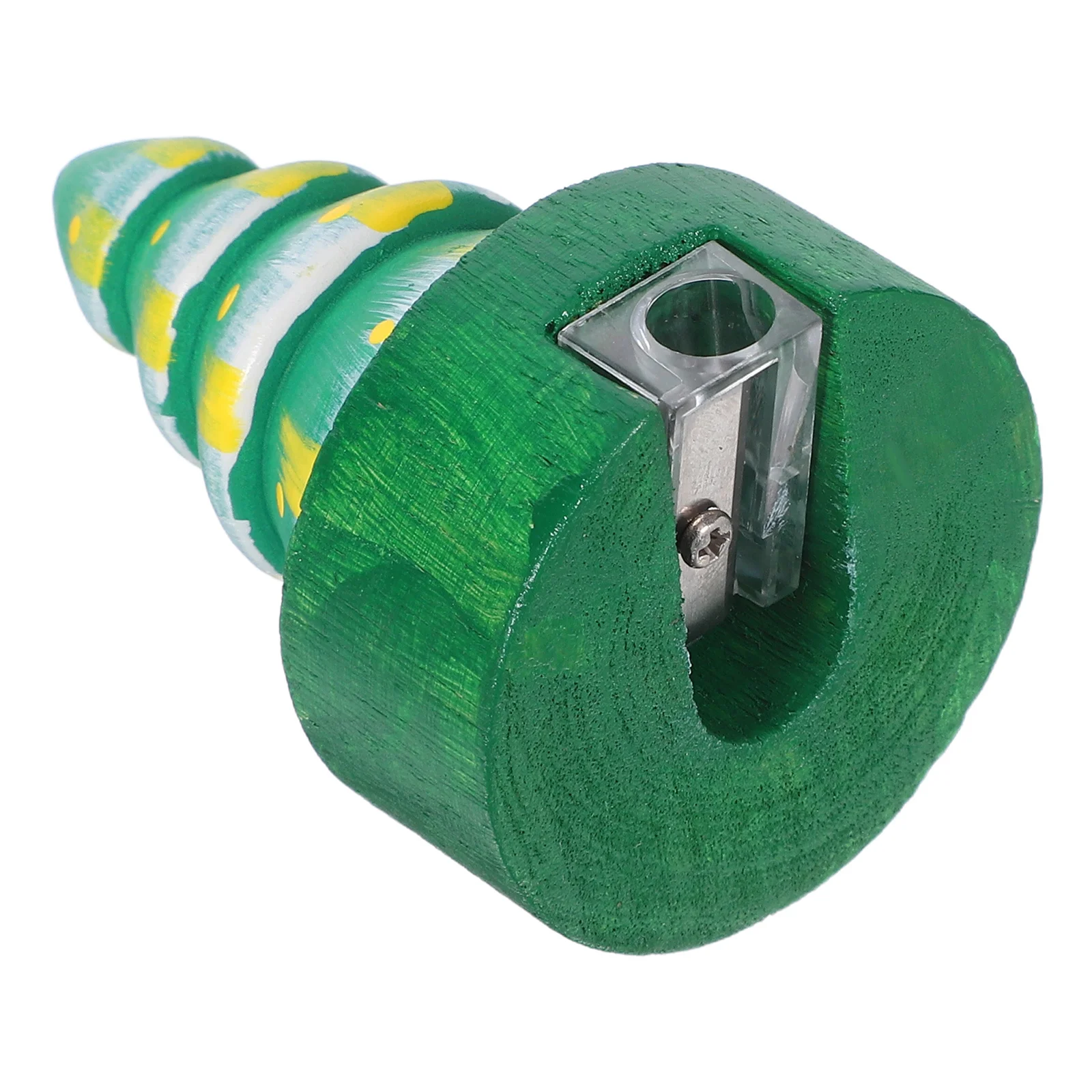 Festive Christmas Tree Wooden Pencil Sharpener Mini Hand-Crank Sharpener for Colored Pencils Stationery Compact Desktop