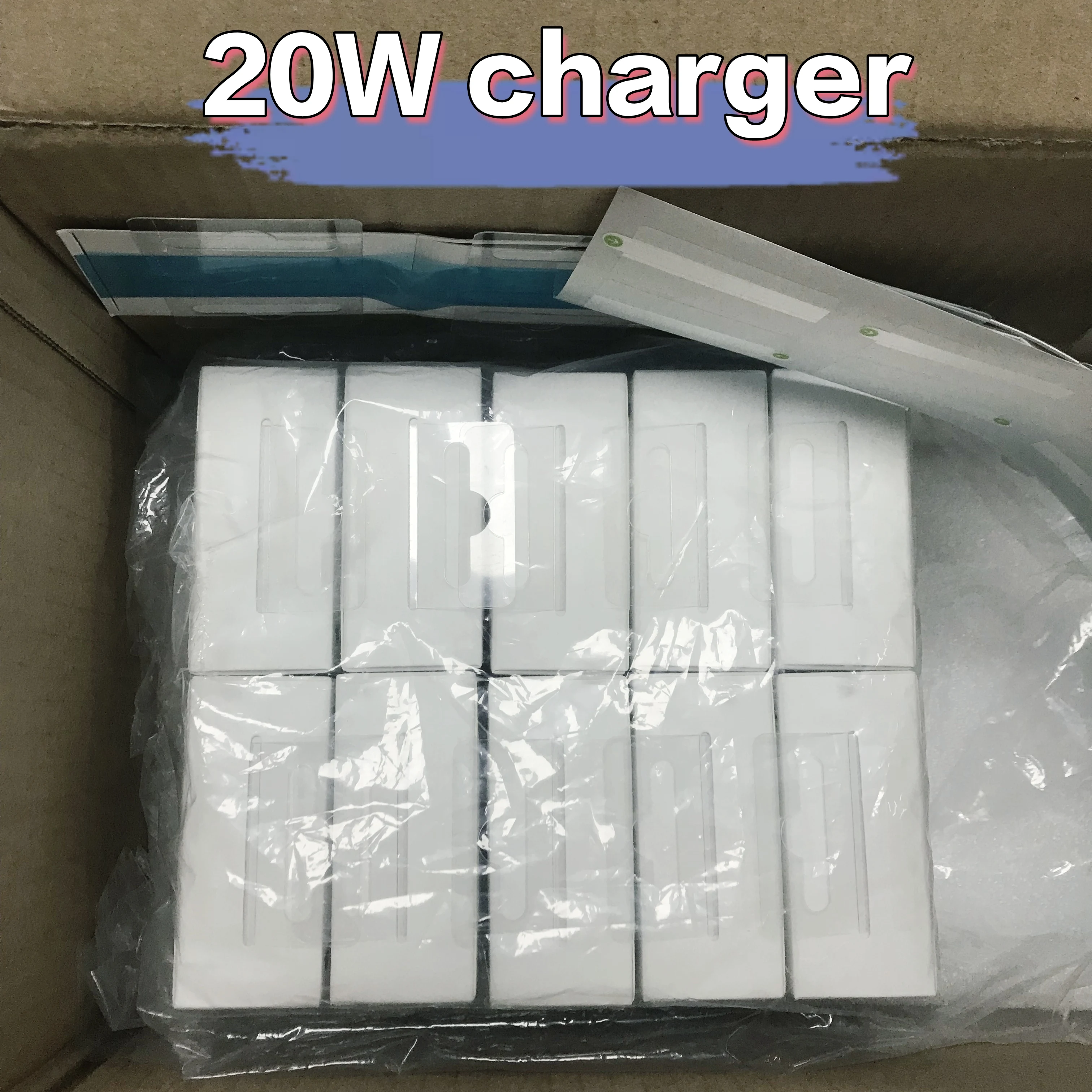 

10Pcs 20W PD Fast Charging cable For Phone 11 12 13 14 Pro Max USB-C Charger TypeC or 7 8 XS XR PLUS EU US Power Adapter