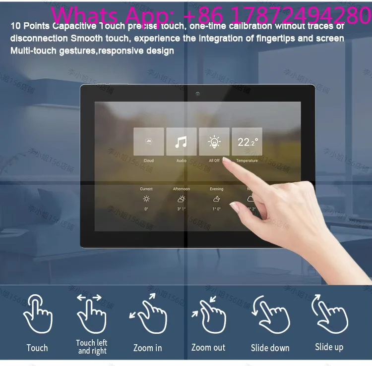 YC-SM1011 2025 Smart Home System 10.1 Inch Control Panel 1280x800 Resolution Switches for Home Automation