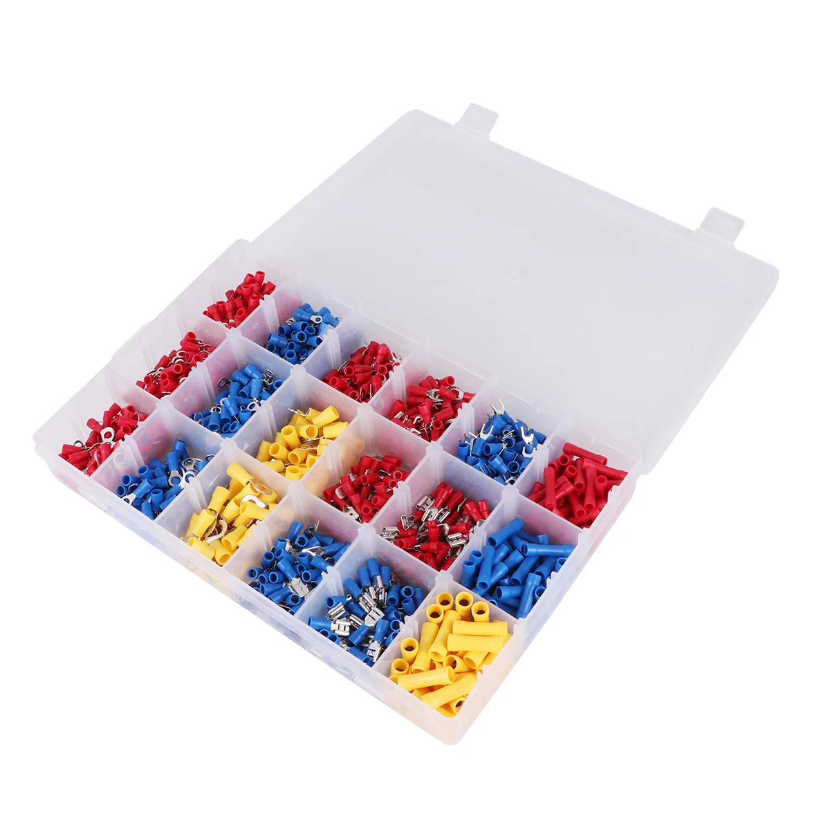

1300Pcs Terminal Connectors PVC Heavy Duty Wire Cable Closed Ends Tubular Ring Bare Eyelets Heavy Duty Wire Lugs
