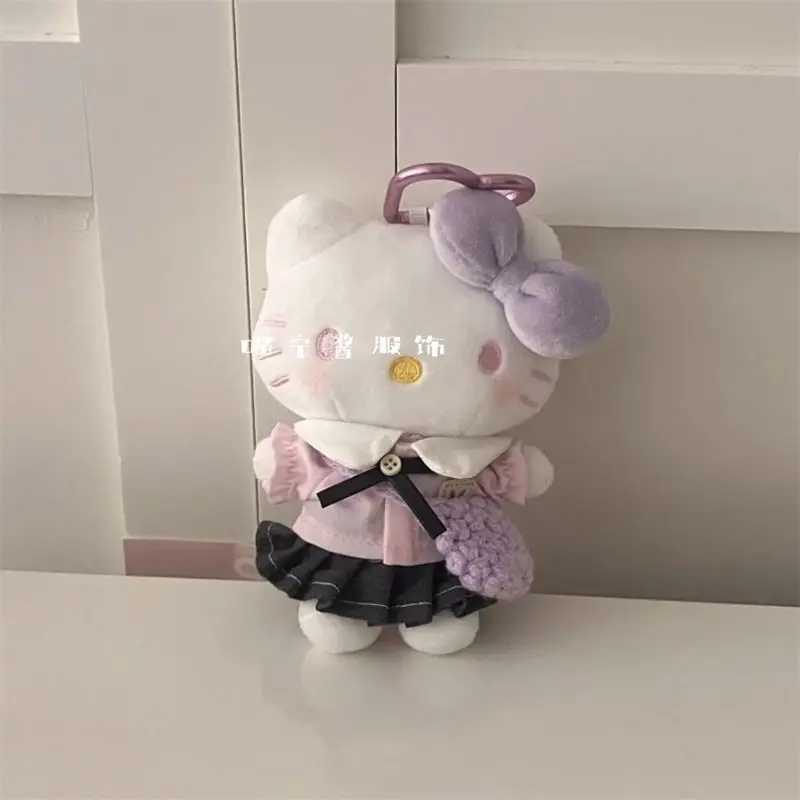 10 センチメートルかわいいサンリオハローキティぬいぐるみバッグペンダント漫画かわいいアニメバックパックアクセサリーキーホルダー車のハンガーガールギフトおもちゃ