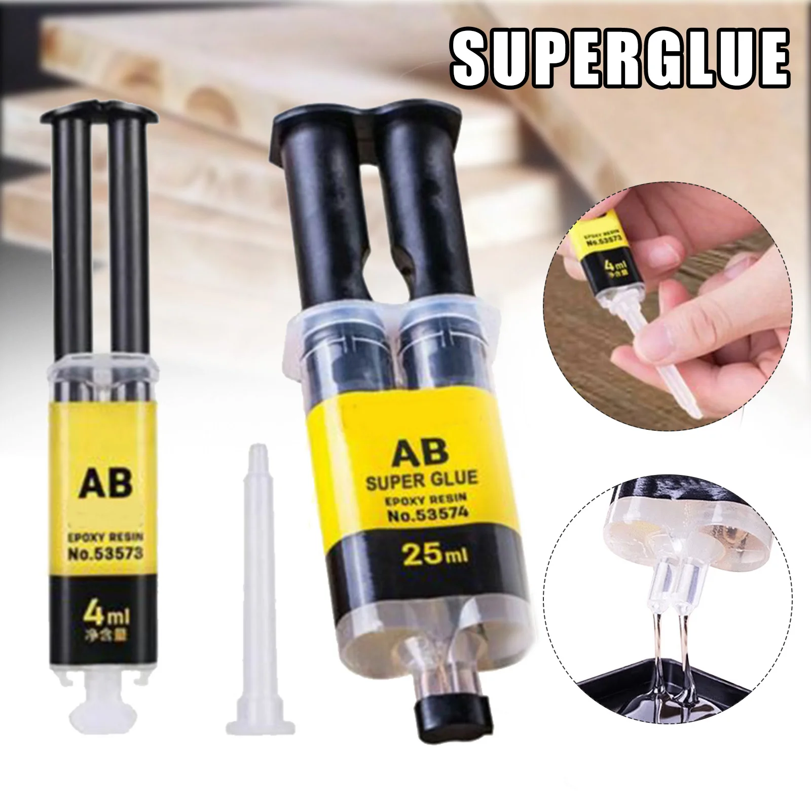 4/25ml Casting Repair Strong AB Glue Reliable Super Liquid Quick-drying Adhesive Glue tal Casting Defect