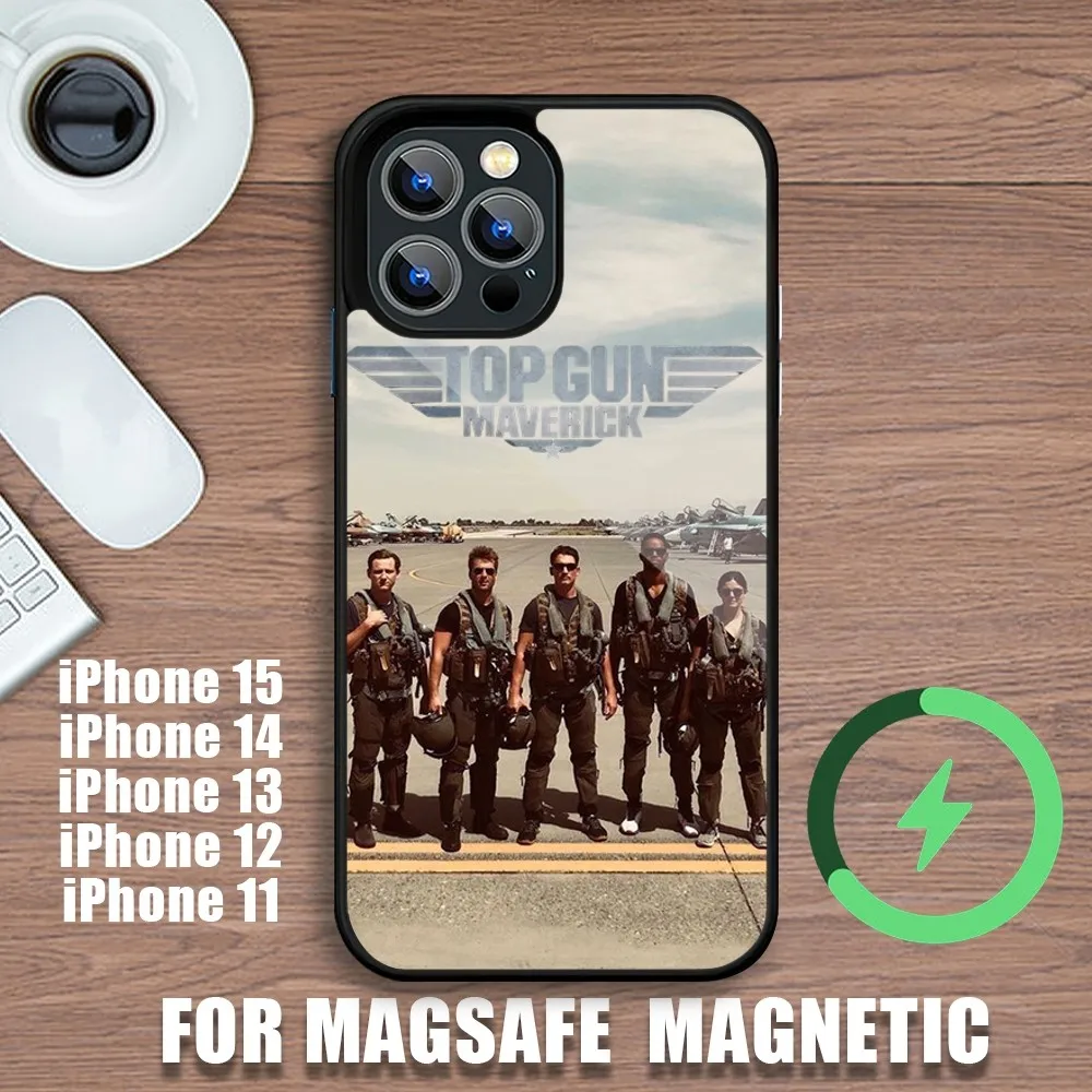 Film Top G-Gun M-Maverick Phone Case For iPhone 11 12 13 14 15 Plus Pro Max Charging Magsafe Magnetic Wireless Cover