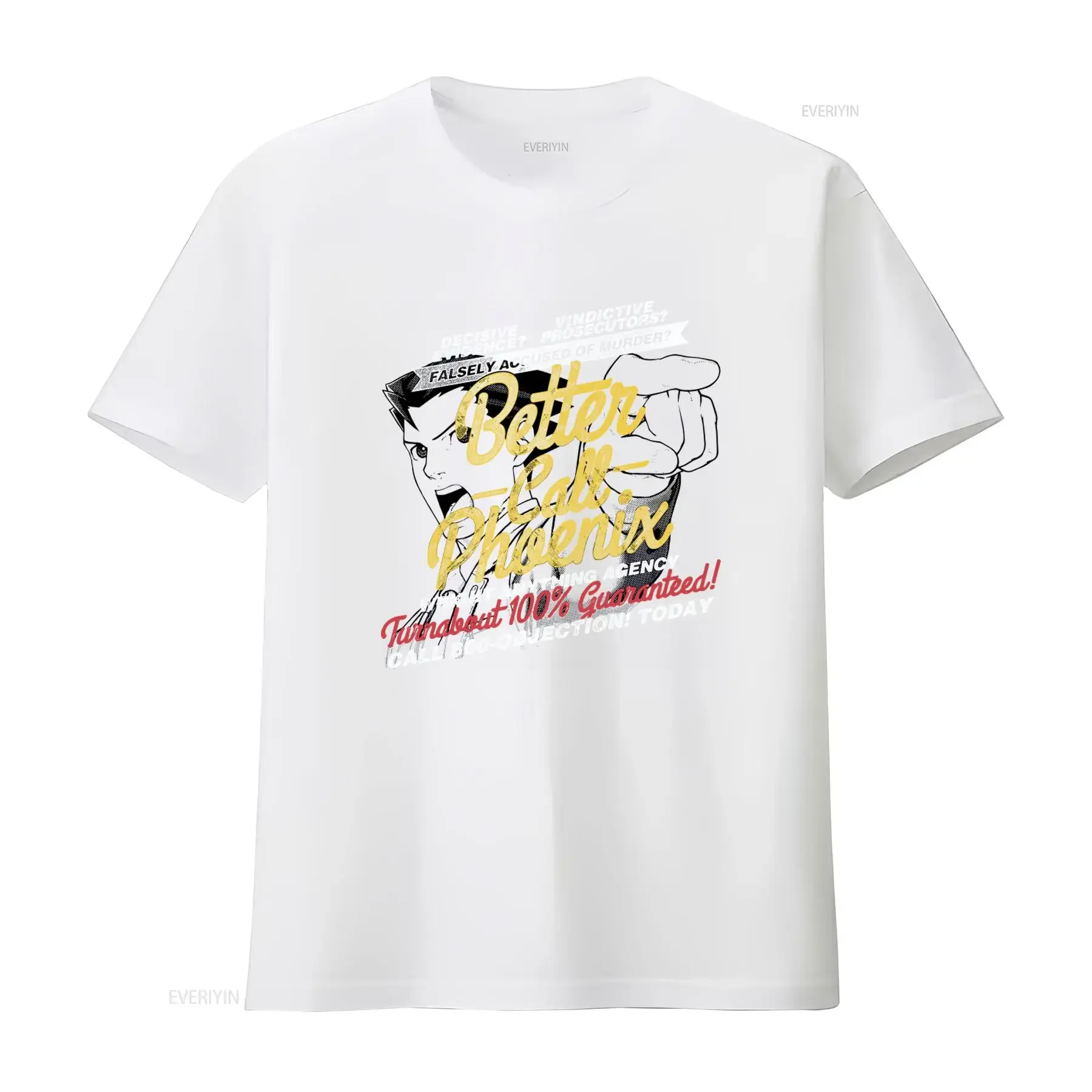 Ace Attorney Better Call Phoenix Men's T Shirt Decisive Evidence Vindictive Prosecutors Falsely Accused of Murder Wright