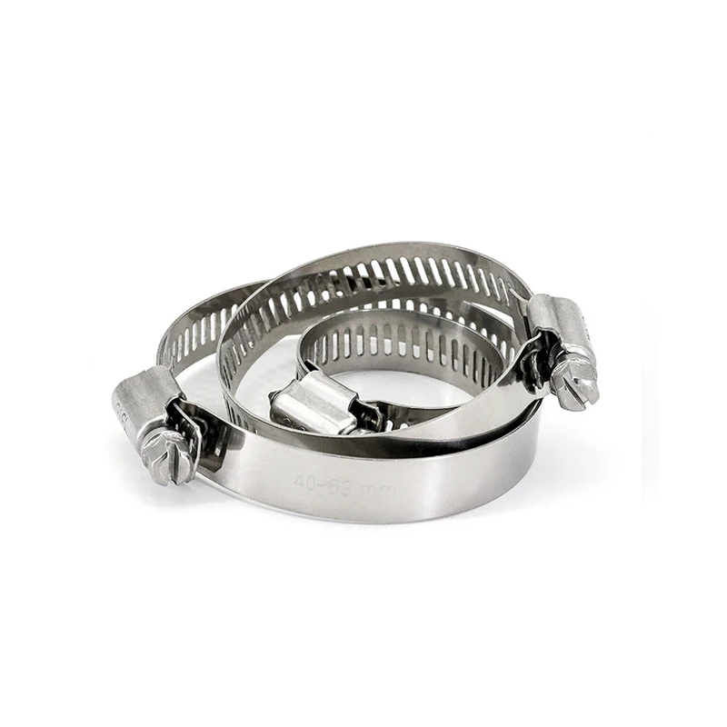 304 Stainless Steel Worm Drive Hose Clamp – Adjustable Slotted Head Screw Band Clip for Car Fuel Tube, Water Pipe & Faucet