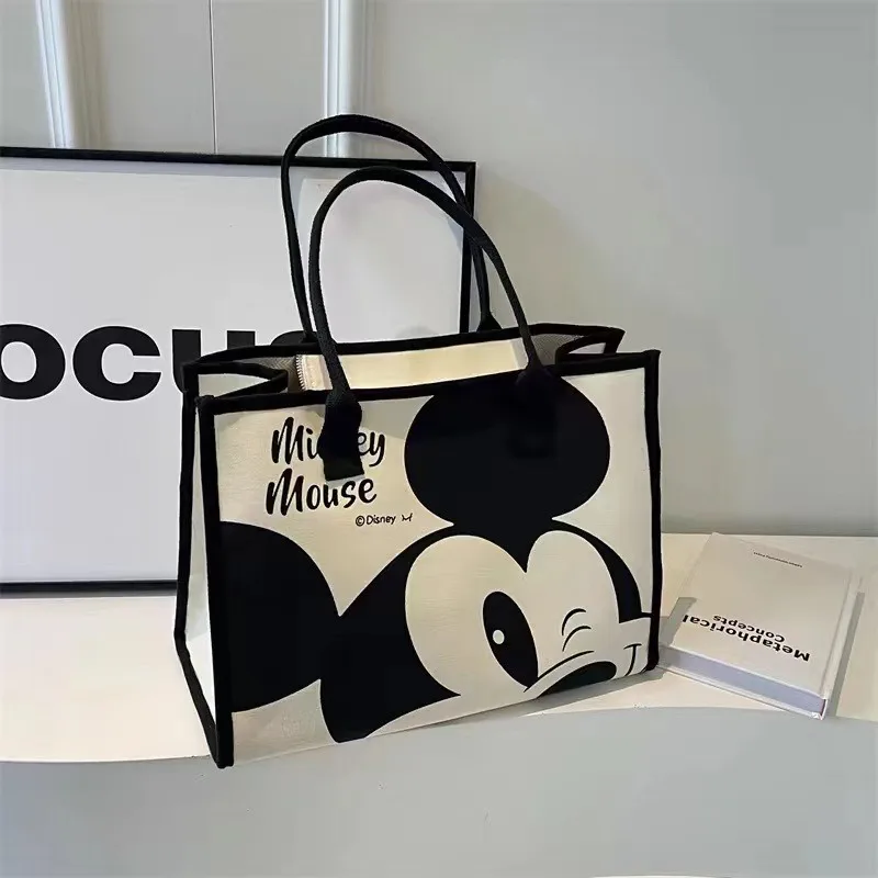 Disney\'s New Cartoon Mickey Casual Versatile Women\'s Large-capacity Canvas Bag Fashionable Work Commuter Handbag  Bags for Women