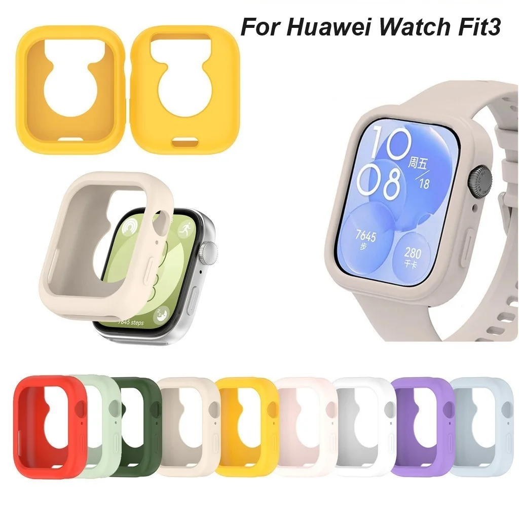 Мягкий чехол из ТПУ для Huawei Watch Fit3, тонкая защитная пленка для смарт-часов ярких цветов