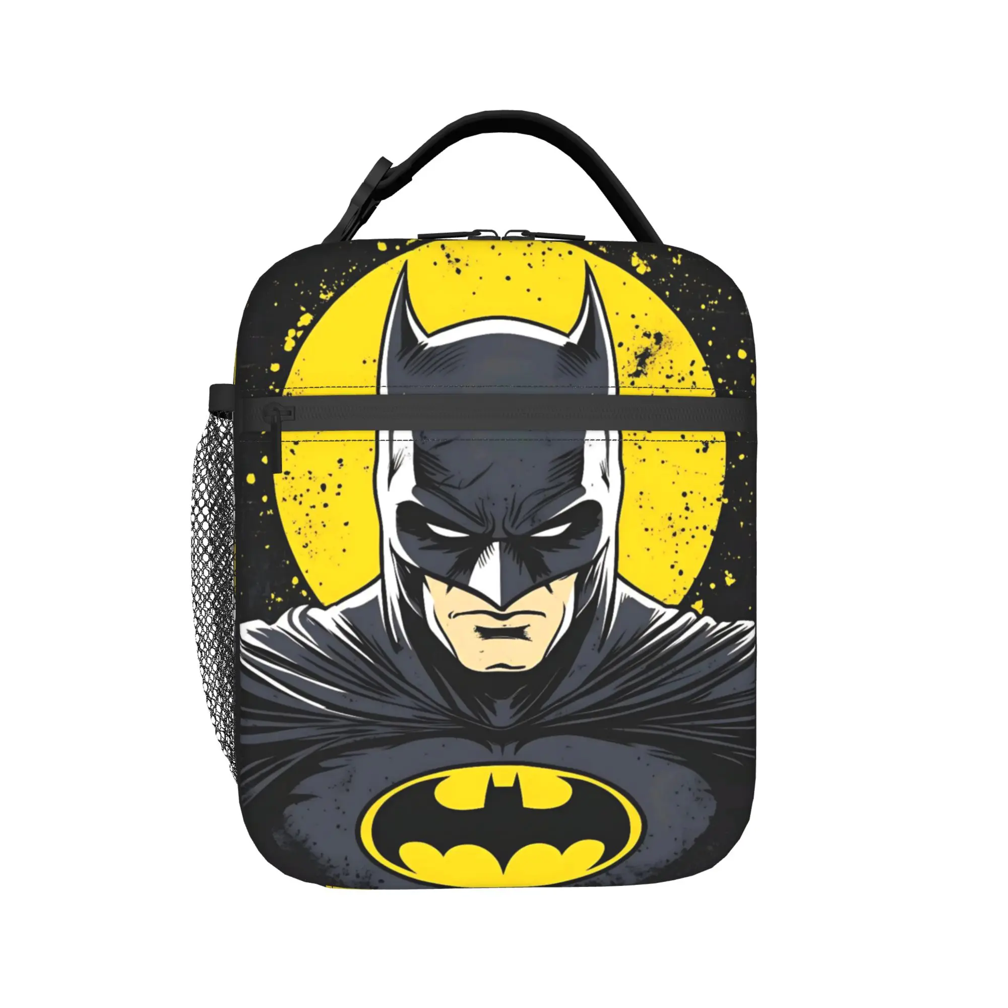 Genial manga de dibujos animados Bolsa Térmica para Almuerzo de Batman, Contenedor de Comida a Prueba de Fugas, Bolsa Refrigerante, Lonchera, Bolsa de Mano para Oficina, Aire Libre, Niñas y Niños