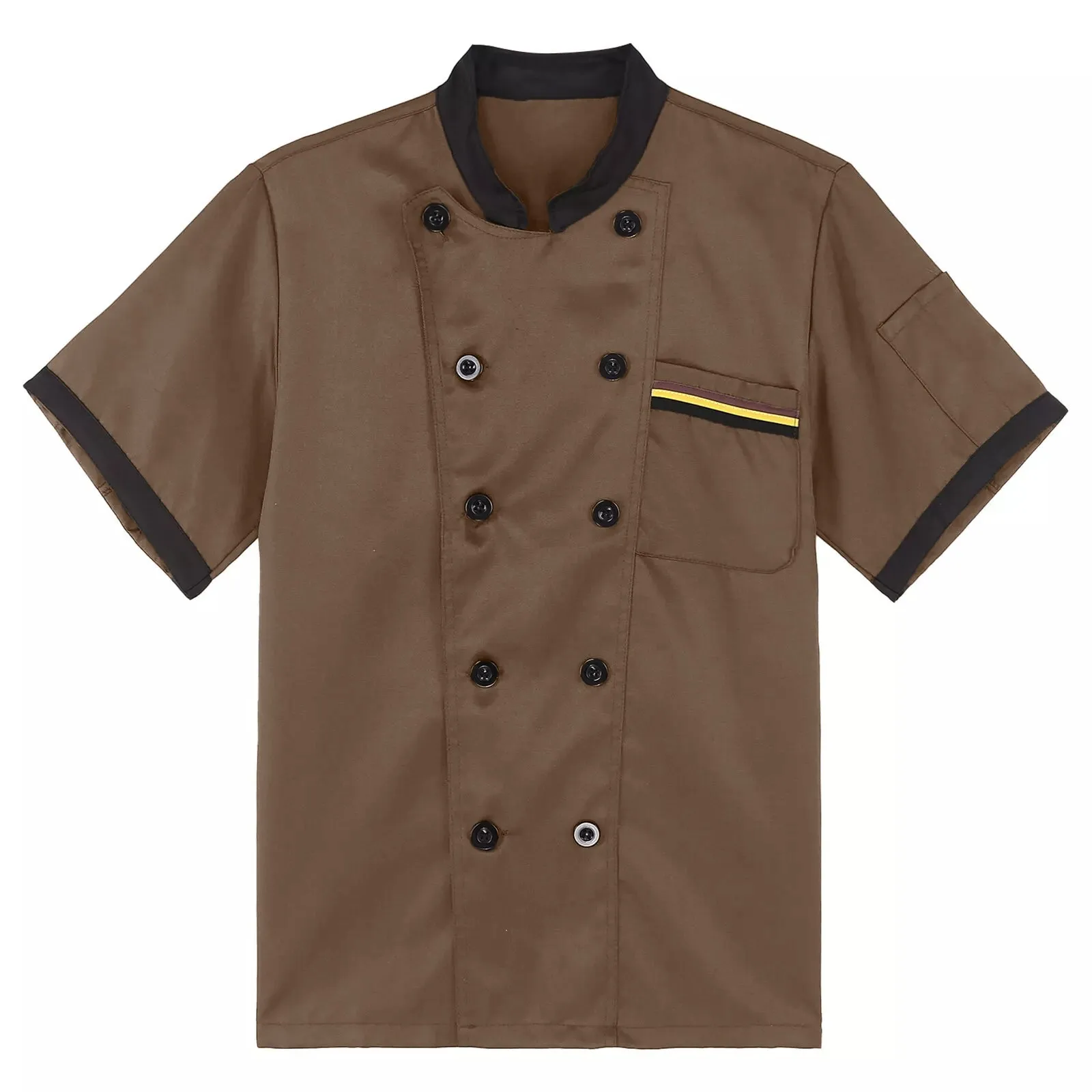 Fashion Chef Uniform Short Sleeve Top Unisexy Breathable Chef Work Clothes Western Restaurant Hotel Kitchen Catering Work