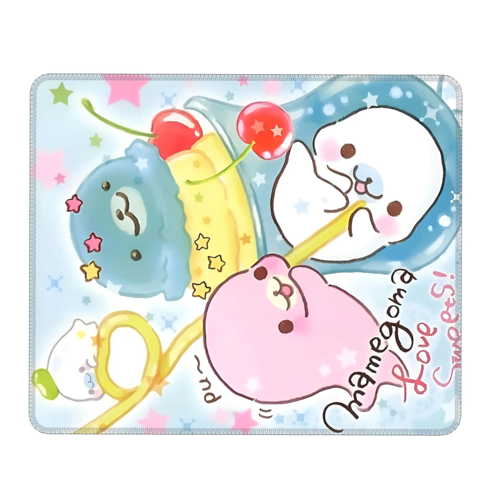 

Love sweets Mamegomas Round Mouse Pad Kawaii Rubber Gaming Mousepad For Notebook Computer Comfort Custom DIY Mouse Mats