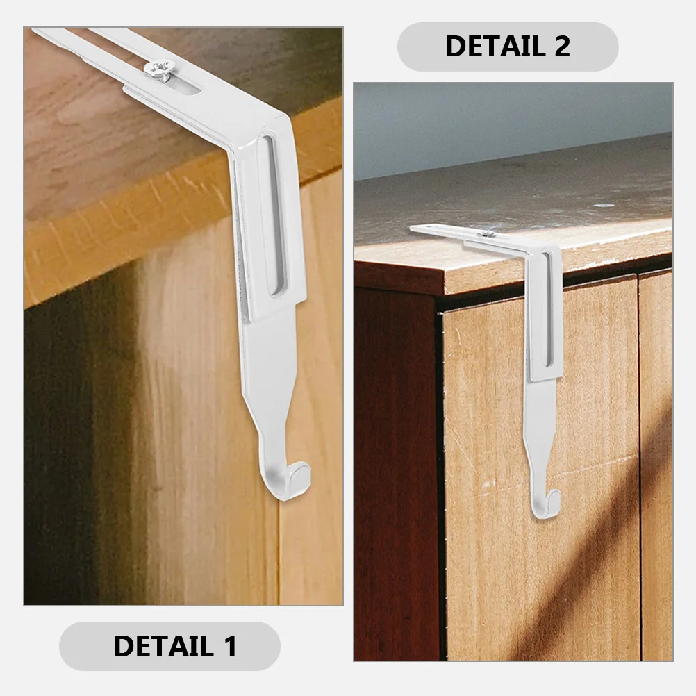 

2pcs Cabinet Heavy Duty Over Door Hook Hanger Adjustable Cabinet Storage Hook Over Door Hangers Black for Storage Home Decor