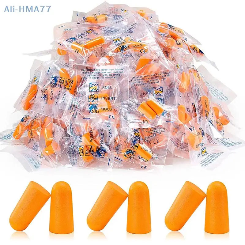 10Pairs Soft Orange Foam Ear Plugs Tapered Travel Sleep Noise Prevention Earplugs Reduction For Sleeping