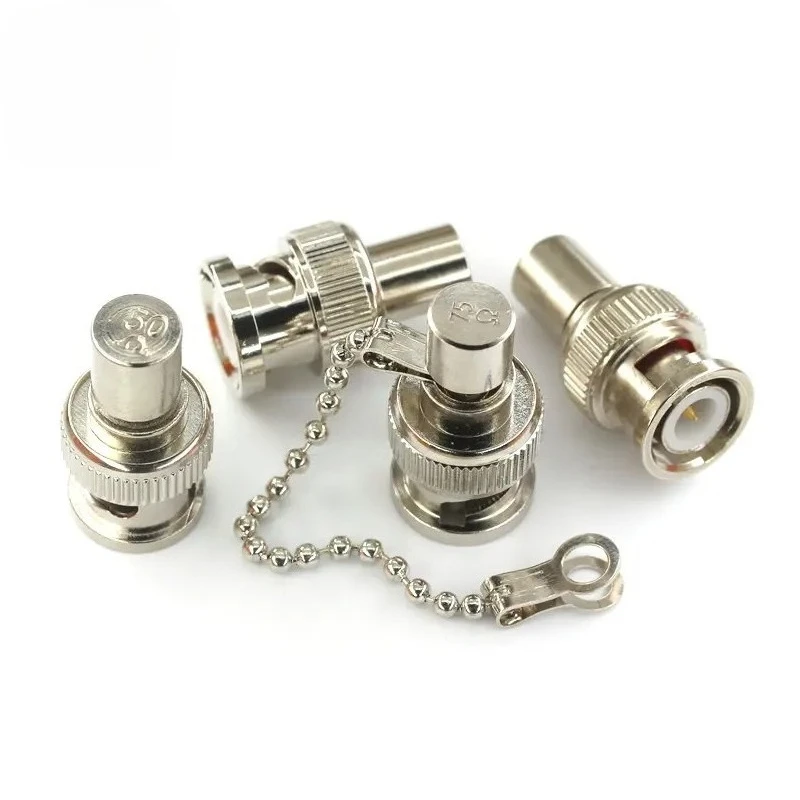 5pcs/lot BNC Load Male Plug Termination Connector Coaxial Brass Resisitor 50/75Ohm