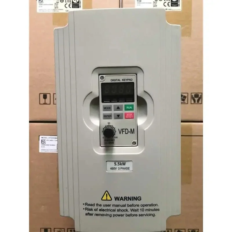 Delta Inverter 5.5 KW VFD055M43A 3 Phase 380V to 460V Rated 13A 100% New 5500W VFD Series Invertor Variable Speed AC Motor Drive