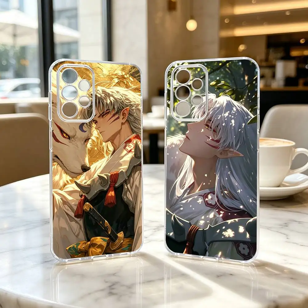 Anime S-Sesshomaru I-Inuyasha Gift Phone Case Transparent Silicone Soft For Samsung S25,S24,S21,S22,S23,S30,Ultra,S20,Plus,Fe