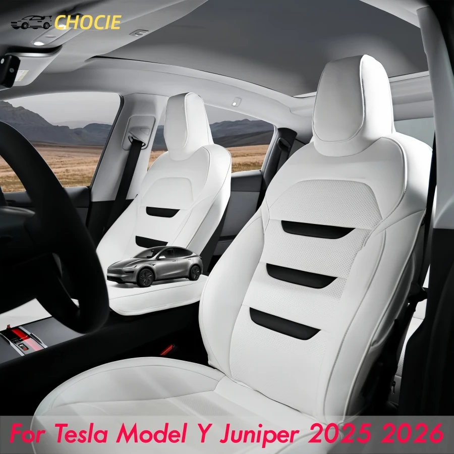 

New Design Nappa PU Leather Seat Covers for Tesla Model Y Juniper Launch 2025 2026 Front & Rear Seat Protector Juniper Interior