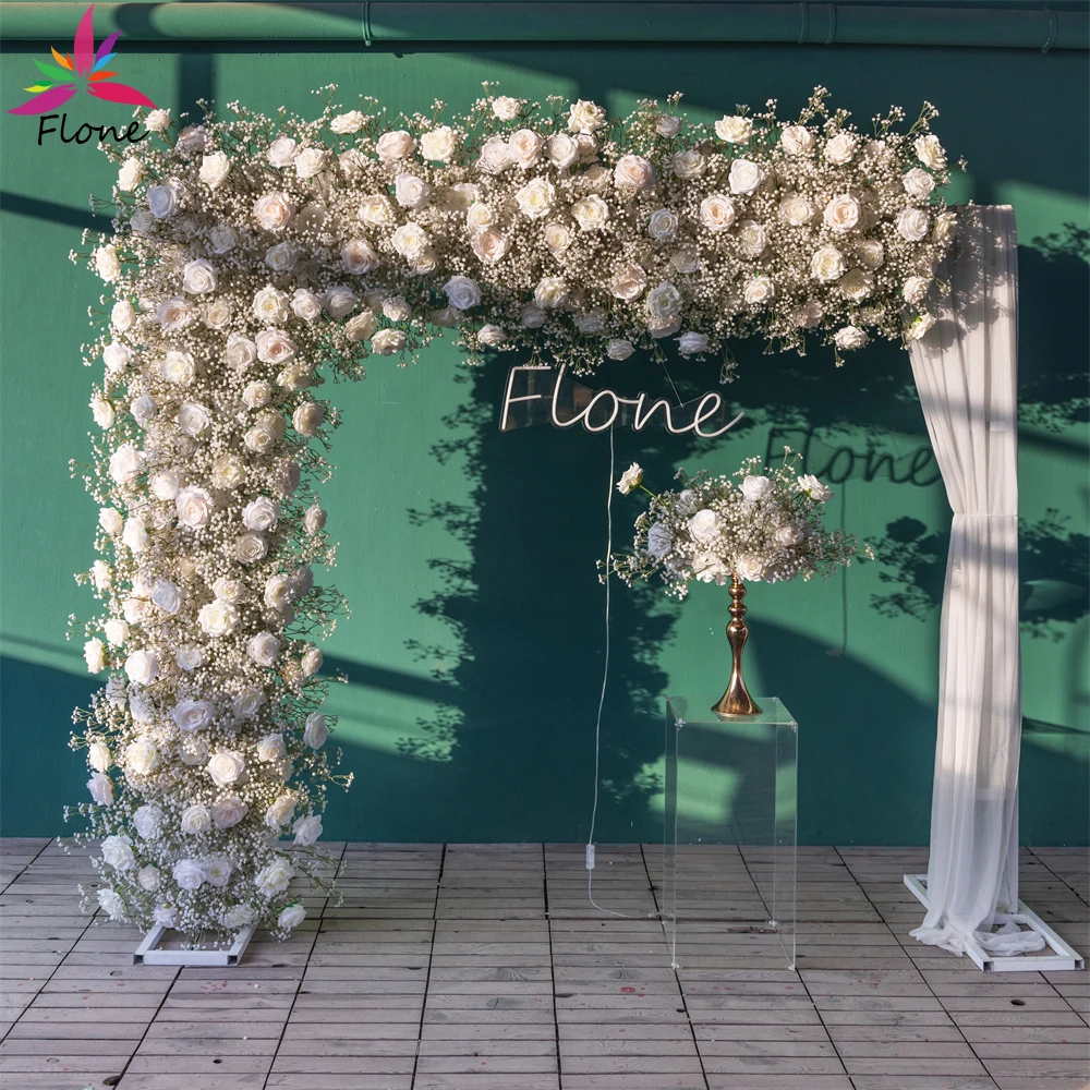 

W2ft Artificial White Baby Breath Silk Flower Arrangement Wish Shopping Decoration Mariage Wedding Backdrop Fleurs Artificielles