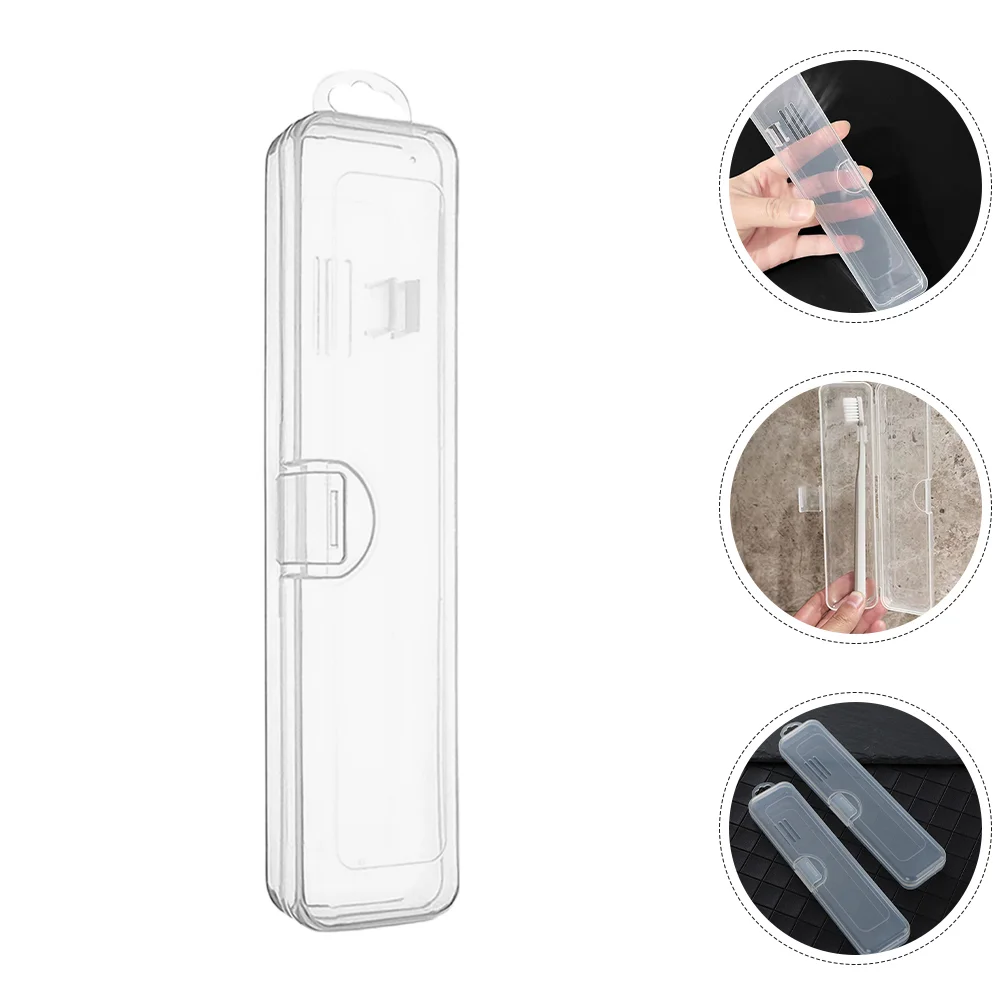 1PCS Transparent Case Portable Holder ganizer Travel Container Protector Cover Toothbrush Holders Travel Case Toothbrush