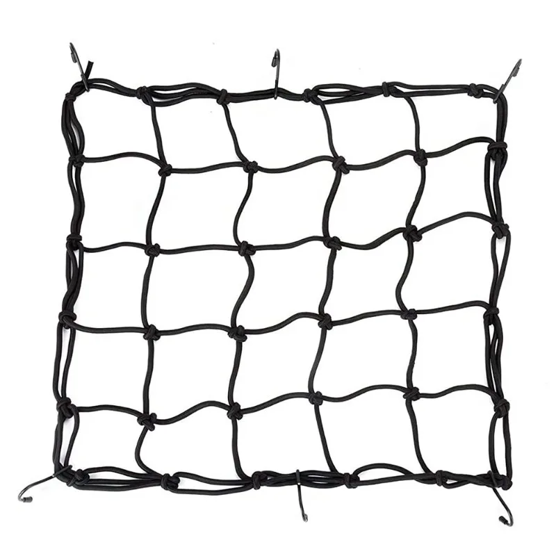 Elastic Motorcycle Luggage Net - Helmet/Tank/Pocket Fixing, 30cm/40cm Sizes, Bike Cargo Rope Strap