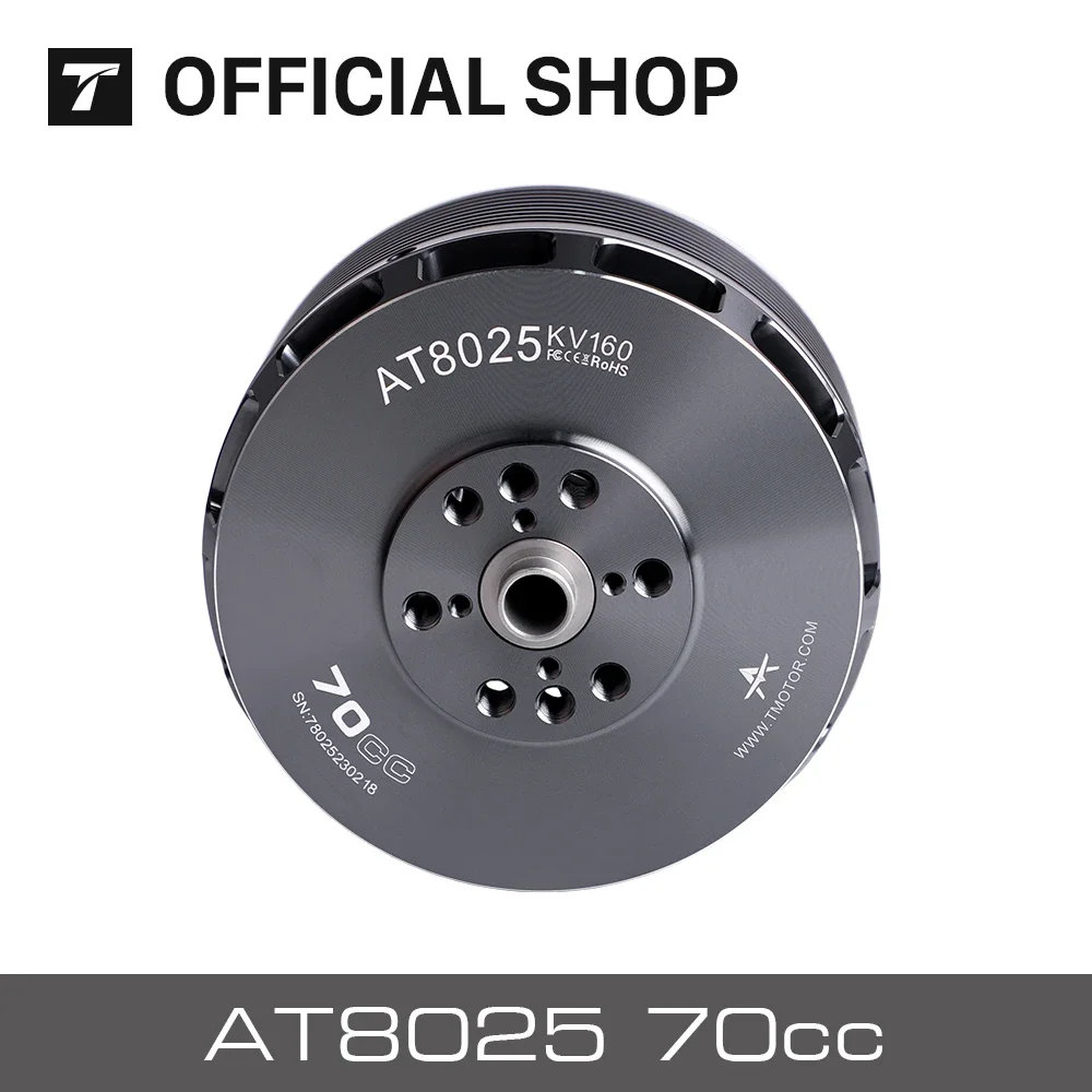 

T-MOTOR AT8025 KV160/KV190 Brushless Motor for Fixed Wing Drone, Replace 70CC Engine