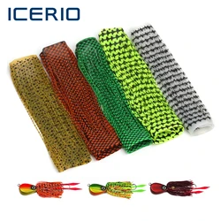 ICERIO Fishing Lure Silicone Skirt Layers for DIY Spinner Rubber Jigs Buzzbait Fly Tying Material Streamer Nymph Legs