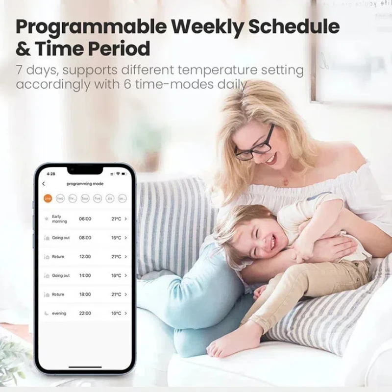 Tuya ZigBee Radiator Actuator Thermostat TRV Radiator Valve  for Temperature Adjustment, App Control Support Alexa Google Home