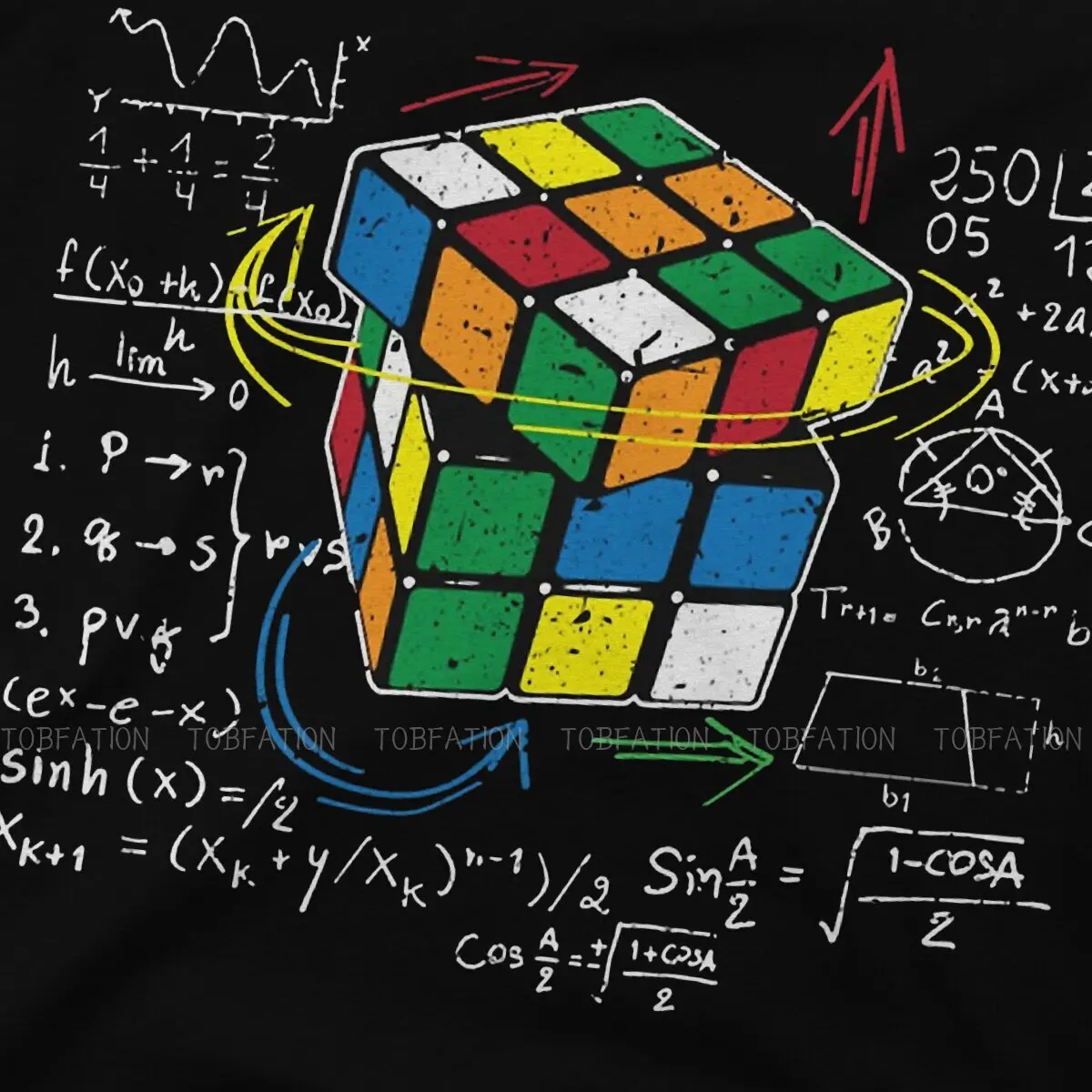 Magic Math  Speedcubing O Neck TShirt Math Rubik Fabric Original T Shirt Men Tops New Design Big Sale