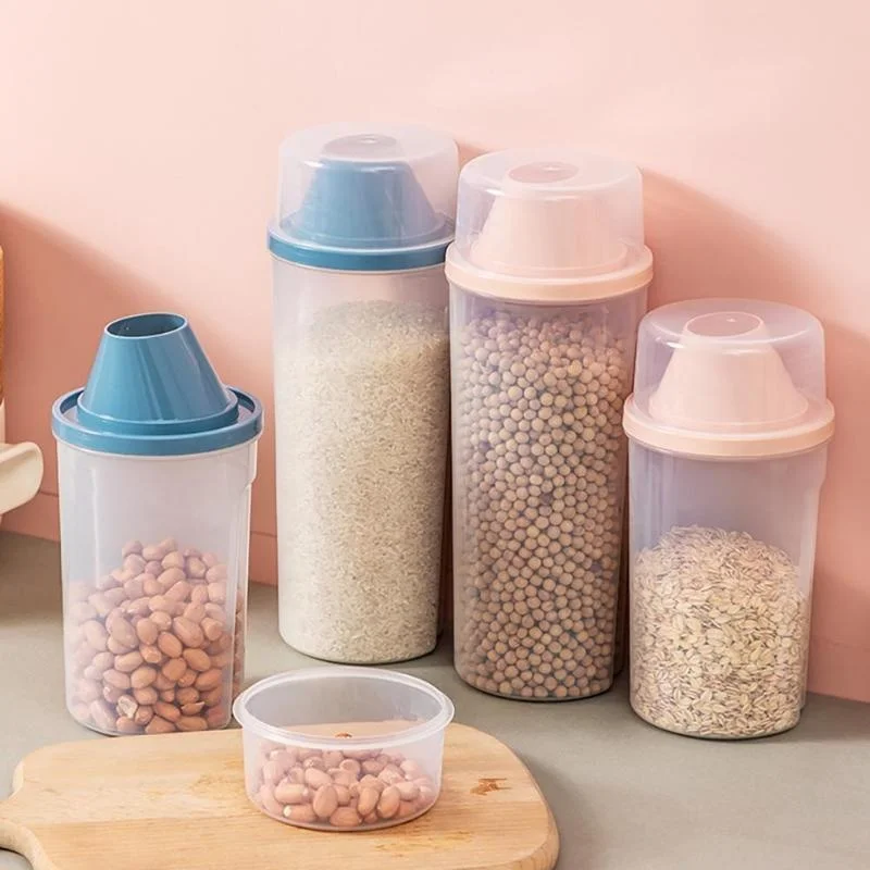 1Pc Storage Jar Sealing Canister Grain Snacks Storage Jar Multifunctional Cereal Food Storage Kitchen Supplies