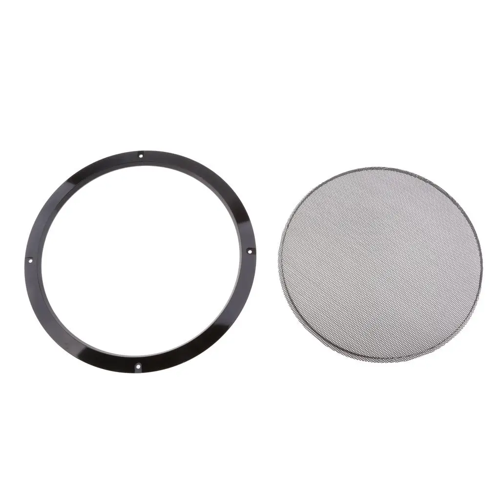 10 Inch Black Speaker Grill Cover Rolled Steel Mesh Speaker Cover for Audio System DIY Speakers