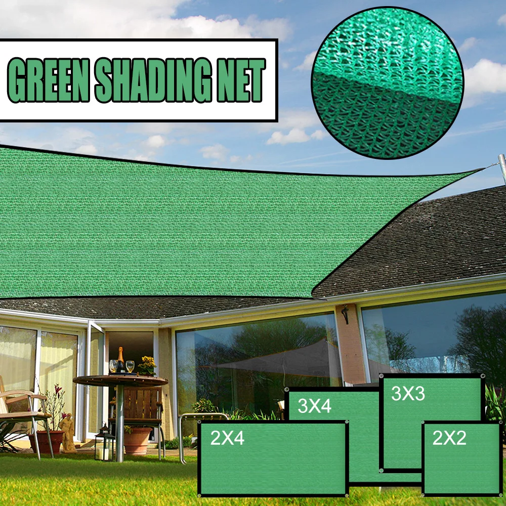 

Green Sunshade Net Anti-Uv Courtyard Shade Roof Balcony Insulation Encryption Garden Sun Shade Cover Outdoor Flower Trees Fence