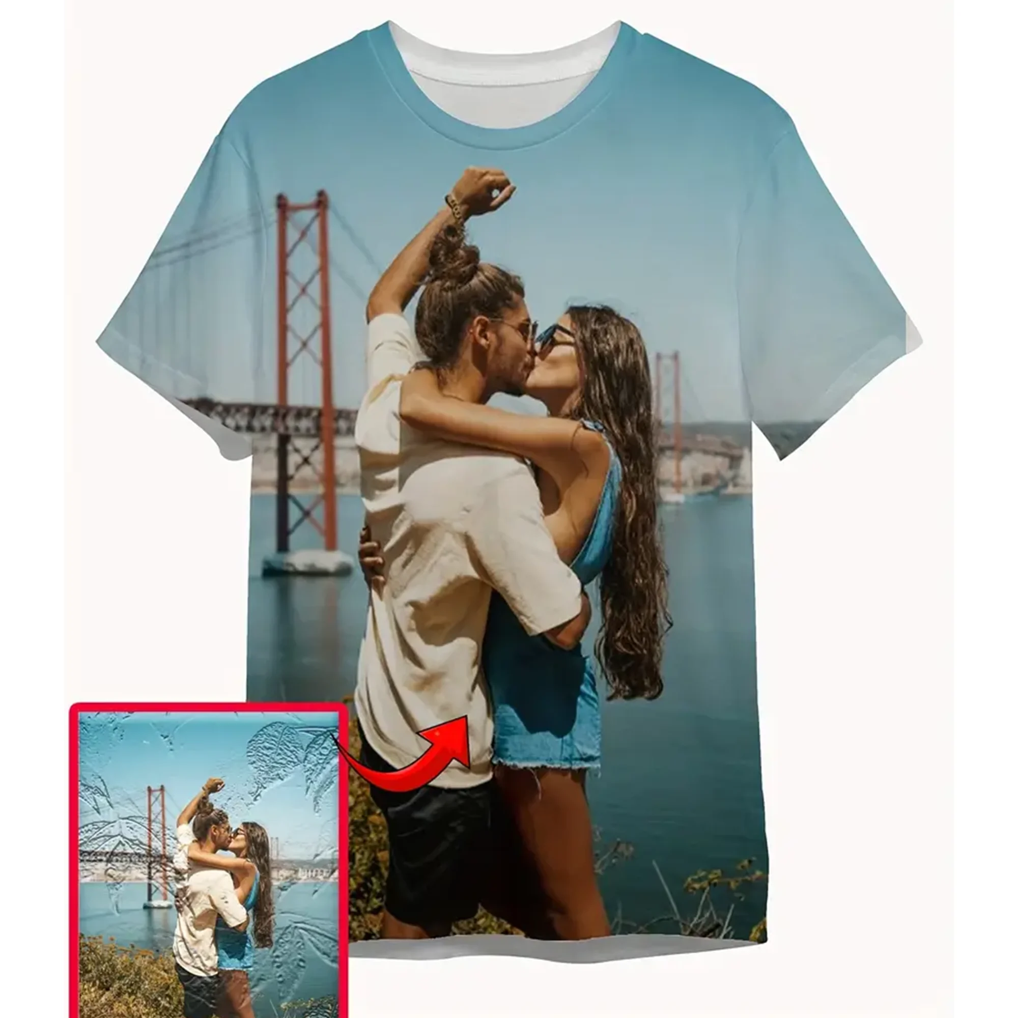 

Party Event Men's Custom Your Photo Logo Wholesale Workers' Festival Gift T-shirt Top Printed Short Sleeve
