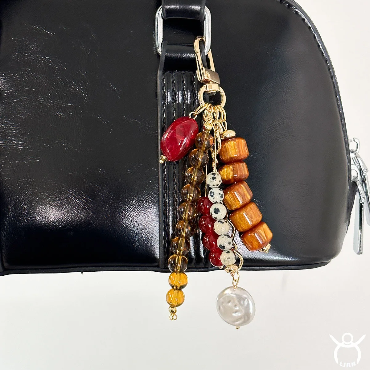 2026 New Keychain Key Ring Colorful Beaded INS Metal Accessaries INS Vintage Bag Charms Jewelry for Women Girl Gift