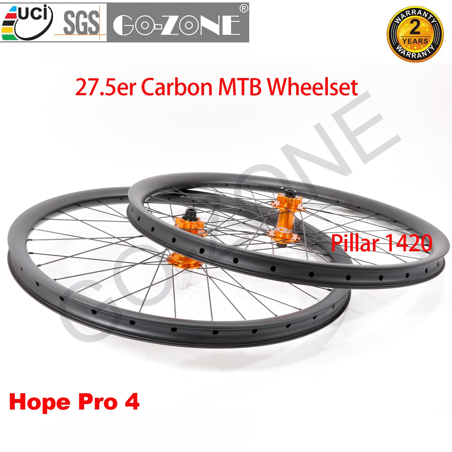 

Symmetry/Asymmetry 27.5er Carbon MTB Wheels Hope Pro 4 Tubeless Light Thru Axle / Quick Release / Boost Carbon MTB Wheels 27.5