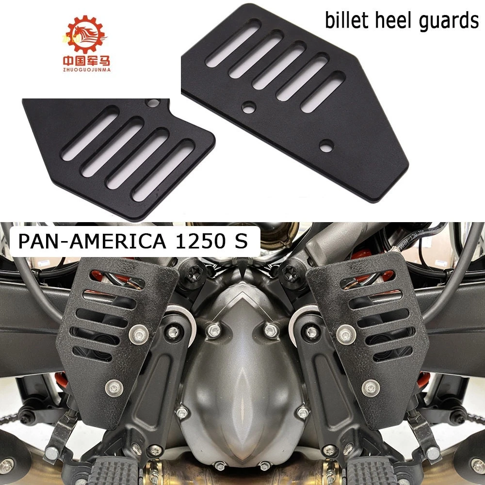 Motorcycle Accessories Billet Heel Guards Footpeg Heat Shield FOR HARLEY PAN AMERICA 1250 S PA1250S PA 1250 2021