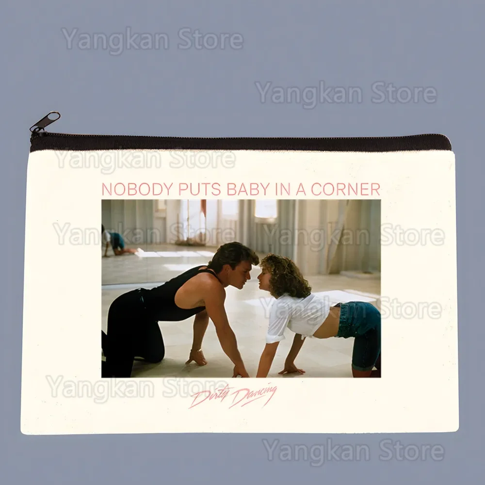 Dirty Dancing Movie Canvas Bag Pure White Bag, Zipper Bag Coin Clutch