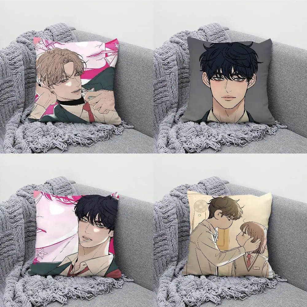 O-Operation T-True L-Love Pillow Case Print Polyester Fiber 40X40 cm Home Sofa Throw Cushion Cover Decoration