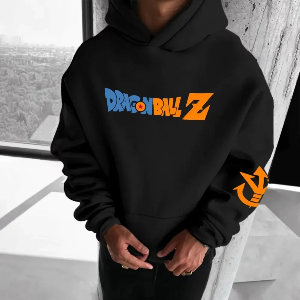 Dragon Ball Anime-Druck, amerikanischer Hüft-Hoodie für Herren, 2025, Herbst/Winter, neues lässiges, lockeres Y2K-Trendy, vielseitiges Eltern-Kind-Top